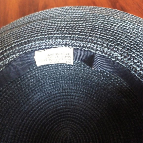 Peter Grimm Straw Hat, Charcoal, One Size - Picture 3 of 4